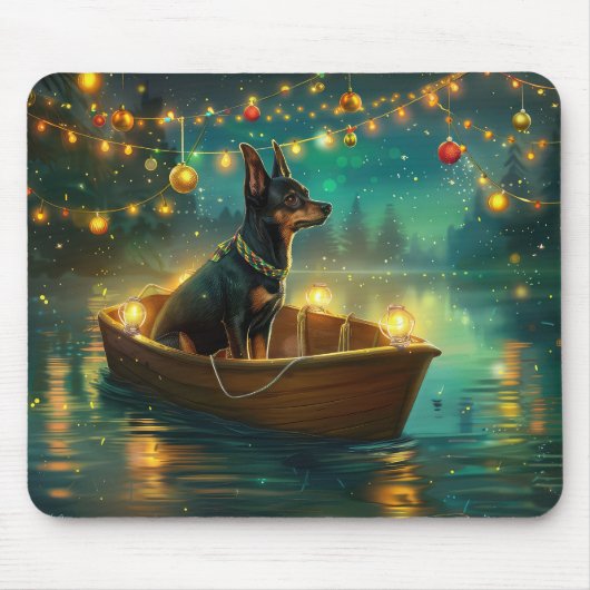 Australian Kelpie Christmas Festive Voyage Mousepad (Vorne)