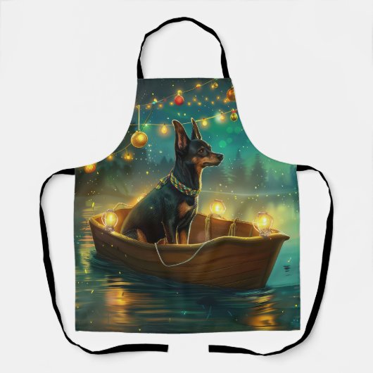 Australian Kelpie Christmas Festive Voyage Schürze (Vorderseite)