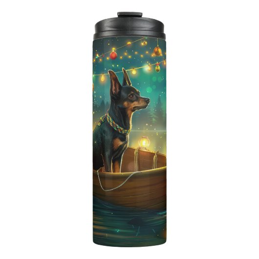 Australian Kelpie Christmas Festive Voyage Thermosbecher (Vorderseite)