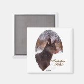 Australian Kelpie Christmas Geschenke Magnet (Vorderseite/Rückseite)