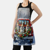 Australian Kelpie Christmas Red Truck Holiday Schürze (InSitu)