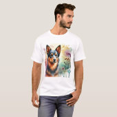 Australian Kelpie Dog 160724AREF206 - Watercolor T-Shirt (Vorne ganz)