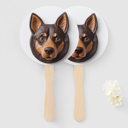 Australian Kelpie Dog 3D Inspiriert Fächer (Vorne und Hinten)