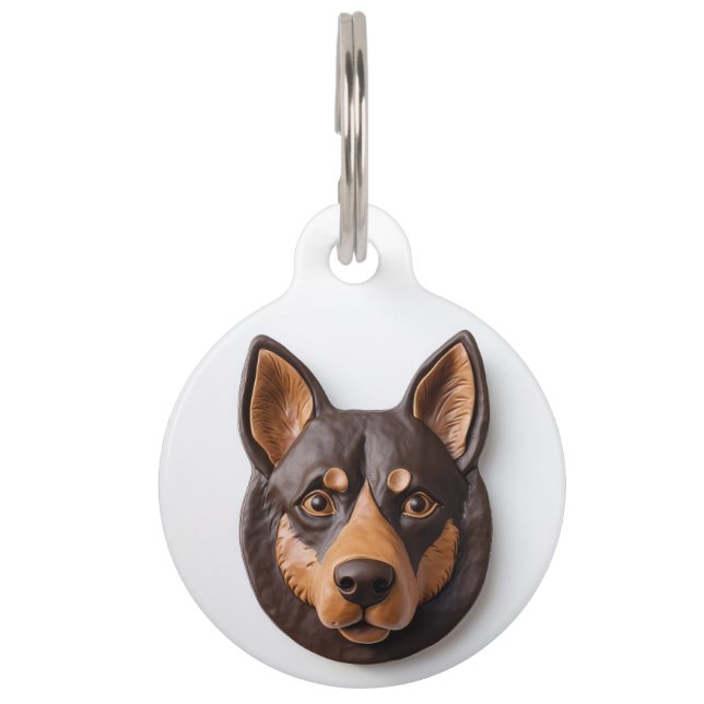 Australian Kelpie Dog 3D Inspiriert Haustiermarke (Vorderseite)
