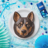 Australian Kelpie Dog 3D Inspiriert Pappteller (Party)