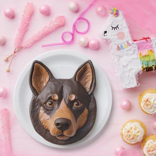 Australian Kelpie Dog 3D Inspiriert Pappteller (Party)