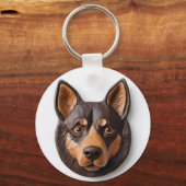 Australian Kelpie Dog 3D Inspiriert Schlüsselanhänger (Vorderseite)