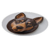 Australian Kelpie Dog 3D Inspiriert Schneidebrett (Ecke)