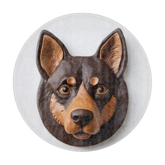 Australian Kelpie Dog 3D Inspiriert Schneidebrett (Vorderseite)