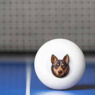 Australian Kelpie Dog 3D Inspiriert Tischtennisball