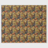 Australian Kelpie Dog Autumn Harvest Erntedank Geschenkpapier (Flach)