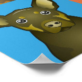 Australian Kelpie Dog Cartoon Pop-Art Poster (Ecke)