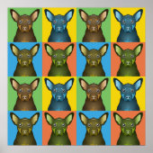 Australian Kelpie Dog Cartoon Pop-Art Poster (Vorne)