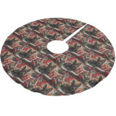 Australian Kelpie Dog Christmas Festive Polyester Weihnachtsbaumdecke (Schrägansicht)