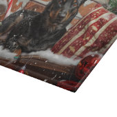 Australian Kelpie Dog Christmas Festive Schneidebrett (Ecke)