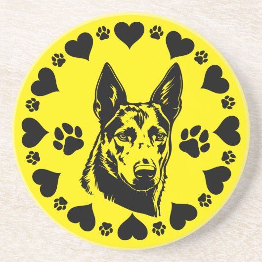 Australian Kelpie Dog Getränkeuntersetzer (Vorne)