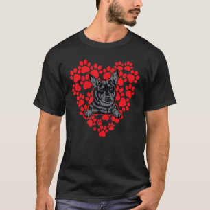 Australian Kelpie Dog Loveheart T-Shirt
