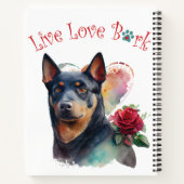 Australian Kelpie Dog Mama Floral Notizblock (Rückseite)