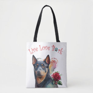 Australian Kelpie Dog Mama Floral Tasche