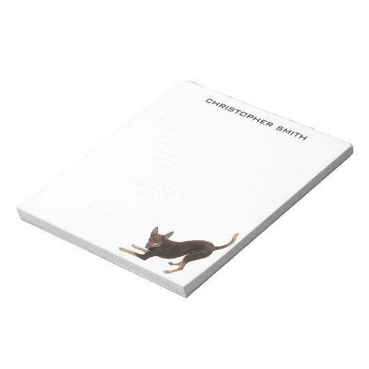 Australian Kelpie Dog Notizblock (Rotiert)