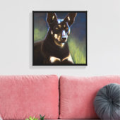 Australian Kelpie - Dog Portrait Leinwanddruck (Insitu (Wohnzimmer))