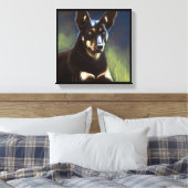 Australian Kelpie - Dog Portrait Leinwanddruck (Insitu (Schlafzimmer))