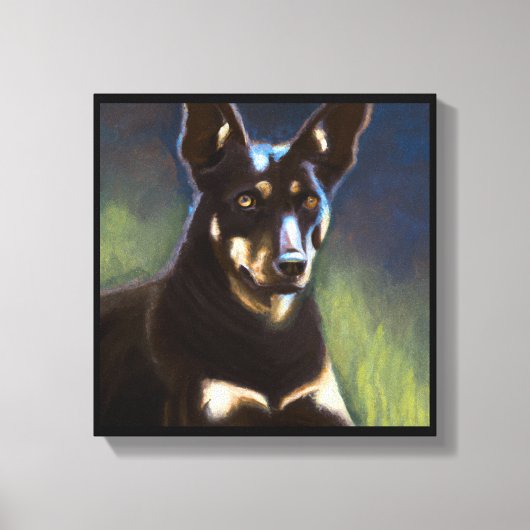 Australian Kelpie - Dog Portrait Leinwanddruck (Vorderseite)