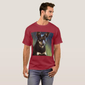 Australian Kelpie - Dog Portrait T-Shirt (Vorne ganz)