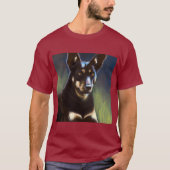 Australian Kelpie - Dog Portrait T-Shirt (Vorderseite)