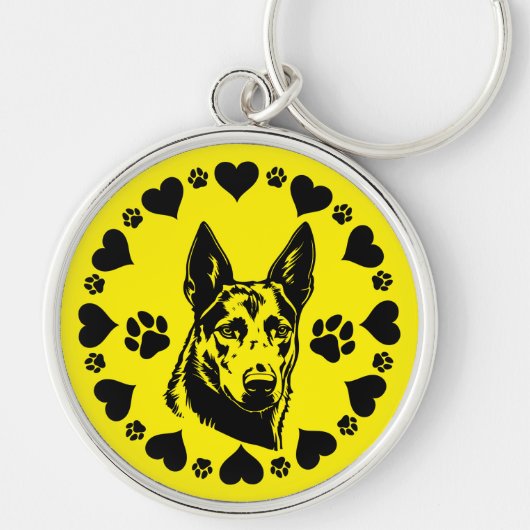 Australian Kelpie Dog Schlüsselanhänger (Vorne)