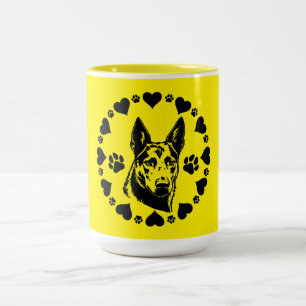 Australian Kelpie Dog Zweifarbige Tasse