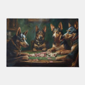 Australian Kelpie Dogs Poker Art Fußmatte (Vorderseite)