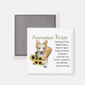Australian Kelpie Gifts Magnet (Vorderseite/Rückseite)