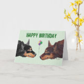 Australian Kelpie Happy Birthday Card Karte (Gelbe Blume)