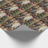 Australian Kelpie Herding Christmas Art Geschenkpapier (Ecke)