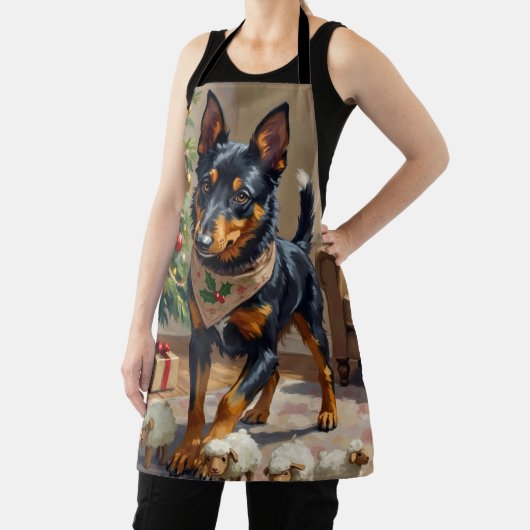 Australian Kelpie Herding Christmas Art Schürze (InSitu)