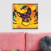 AUSTRALIAN KELPIE LEINWANDDRUCK (Insitu (Wohnzimmer))