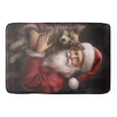 Australian Kelpie mit Weihnachten im Weihnachtsman Badematte (Vorderseite)