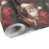 Australian Kelpie mit Weihnachten im Weihnachtsman Geschenkpapier (Rolleneckpunkt)