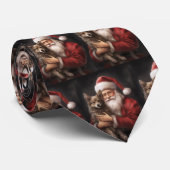 Australian Kelpie mit Weihnachten im Weihnachtsman Krawatte (Gerollt)