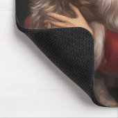 Australian Kelpie mit Weihnachten im Weihnachtsman Mousepad (Ecke)