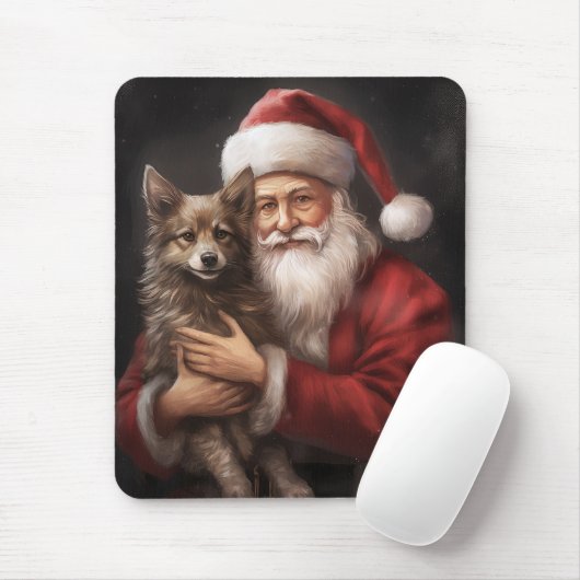 Australian Kelpie mit Weihnachten im Weihnachtsman Mousepad (Mit Mouse)