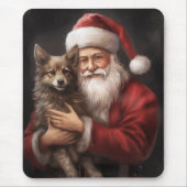 Australian Kelpie mit Weihnachten im Weihnachtsman Mousepad (Vorne)