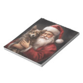 Australian Kelpie mit Weihnachten im Weihnachtsman Notizblock (Rotiert)