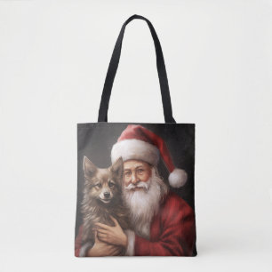 Australian Kelpie mit Weihnachten im Weihnachtsman Tasche