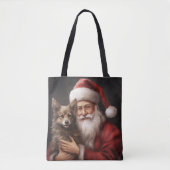 Australian Kelpie mit Weihnachten im Weihnachtsman Tasche (Vorderseite)