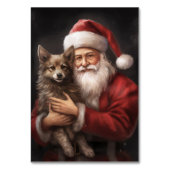 Australian Kelpie mit Weihnachten im Weihnachtsman Tischnummer (Rückseite)