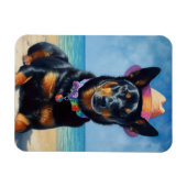 Australian Kelpie on Beach, Hunde liebt Sommergesc Magnet (Horizontal)