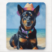 Australian Kelpie on Beach, Hunde liebt Sommergesc Mousepad (Vorne)
