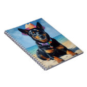 Australian Kelpie on Beach, Hunde liebt Sommergesc Notizblock (Rechte Seite)